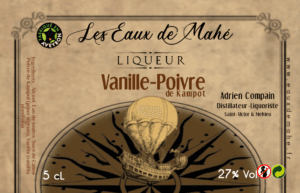 étiquette mignonnette Vanille-Poivre